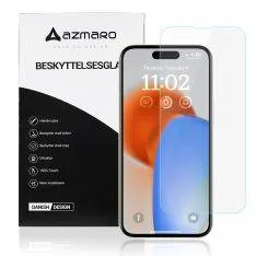 iPhone 15 Pro Max - Azmaro Ultra clear hærdet beskyttelsesglas - Transparent