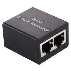 Netværkskabel 1 x RJ45 til 2 x RJ45 forlænger adapter