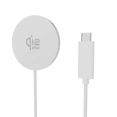 Magnetisk trådløs 25W oplader - Magsafe kompatibel - Hvid
