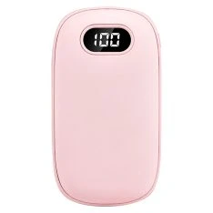 Smart Powerbank 3600mAh med indbygget håndvarmer - Pink