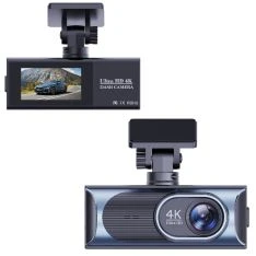 Ultra HD 4K dashcam / bilkamera med GPS og WIFI med dobbelt linse