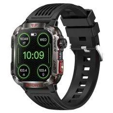Smartwatch Sport - Dansk sprog / besvar opkald / puls - Vandtæt - Sort