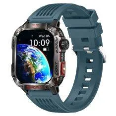 Smartwatch Sport - Dansk sprog / besvar opkald / puls - Vandtæt - Blå