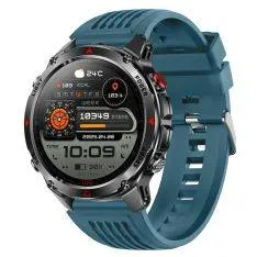Smartwatch - Vandtæt 30m - Dansk sprog - puls/blodtryk - Bluetooth - Blå