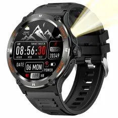 Smartwatch OUTDOOR -  Vandtæt, Bluetooth, Puls, Blodtryk - App m/ dansk sprog - Sort