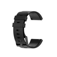 Fitbit Versa 2/Versa Lite - Silikone rem 23mm - Str. S - Sort