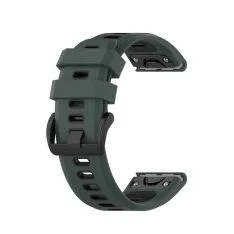 Garmin Fenix ​​5X GPS / Fenix ​​5X Plus/Fenix ​​3 - Silikone urrem 26 mm - Grøn/sort