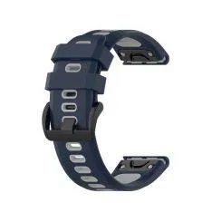 Garmin Fenix ​​5X Sapphire/Fenix ​​5X GPS - Silikone urrem 26 mm - Blå/grå