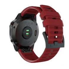 Garmin Fenix 7X/6X GPS/ 6X Pro - Urrem i silikone 26mm - Rød