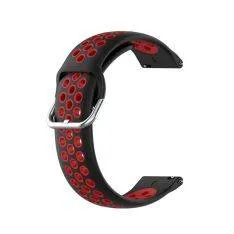 Samsung Galaxy Watch 3 45mm - COLOR silikone urrem 22mm -  Sort/rød