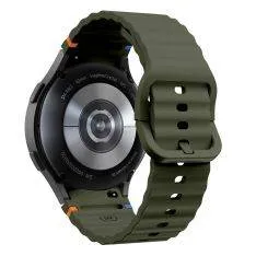 Samsung Galaxy Watch7 /6 /5 / 4 / FE -  44/40mm - Silikone rem - til håndled 139mm-210mm - Militærgrøn