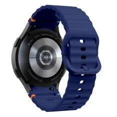 Samsung Galaxy Watch7 /6 /5 / 4 / FE -  44/40mm - Silikone rem - til håndled 139mm-210mm - Midnatsblå