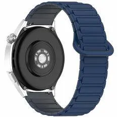 Samsung Galaxy Watch7 /6 /5 / FE -  44/40mm - Magnetisk silikone rem -  - til håndled 139mm-220mm - Blå/grå