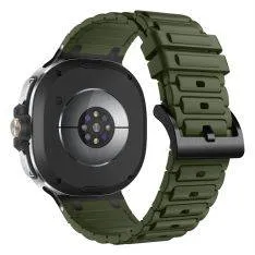 Samsung Galaxy Watch8 44/40 / 8 Classic 46mm - Silikone rem - til håndled 139mm-220mm - Militærgrøn