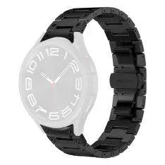Samsung Galaxy Watch7 /6 /5 / FE -  44/40mm - Urrem i rustfrit stål - Justerbar længde - Sort