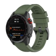 Garmin Fenix 7S / 6S Pro / 5S Plus - Silikone urrem 20mm - Midnatgrøn