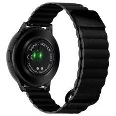 Samsung Galaxy Watch 5 Pro 45mm / Watch 5 44mm - Ægte læder rem 20mm - Sort
