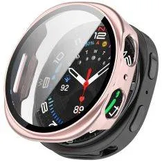 Samsung Galaxy Watch8 40mm - Shockproof cover med hærdet skærmbeskytter -  Mat pink