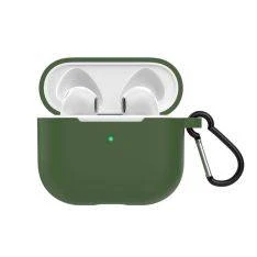 Apple AirPods 3 -Silikone beskyttelses cover til opladerbox - Militærgrøn