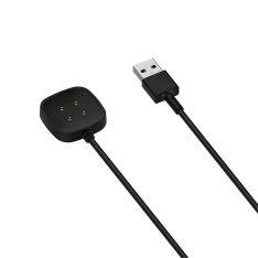 Fitbit Versa 4/3  Sense / Sense 2 / Ace LTE - Magnetisk trådløs oplader oplader 1m - Sort