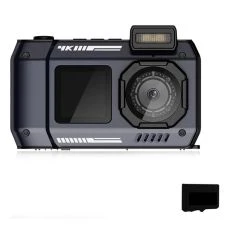 8K Vandtæt Actionkamera  m/ Dobbeltskærmskamera + 32GB TF kort