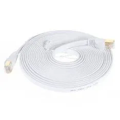 CAT-7 - Ethernet/Netværkskabel Fladt - RJ45 stik - 10 Gbps - 5 Meter - hvid