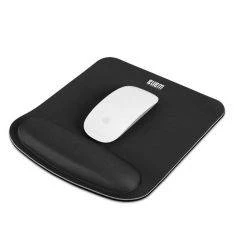 COMFORT - Musemåtte med Gel støtte - Ergonomisk Design - Sort