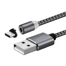 Type-C opladerkabel - Magnetisk design - LED indikator - 1m - Sort