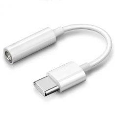 Type-C til Audio 3.5mm adapter - Hvid
