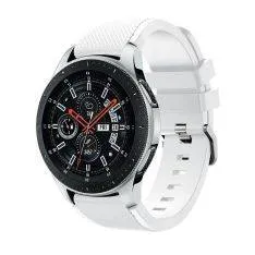 Samsung Galaxy Watch 46mm - Twill Silikone urrem - passer til håndled 140-215mm - Hvid