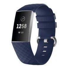 Fitbit Charge 3 / Charge 4 - Silikone urrem - Åndbar - Str- L - Blå
