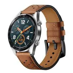 Huawei Watch GT - Ægte læder urrem - Brun