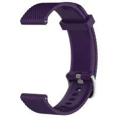 Moto 360 2nd 42mm / Pebble Time Round - Silikone urrem 20mm - Lilla