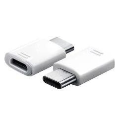 Original Samsung MicroUSB til USB-C adapter - EE-GN930 - Hvid