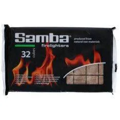Samba optændningsblokke - Pakke med 32 stk.