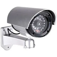 Grundig Dummy sikkerhedskamera m/ LED lys - Sølv