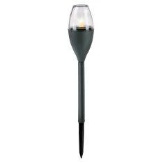 Grundig LED solcellelampe med flammeeffekt - Ø6x37cm på spyd - Sort