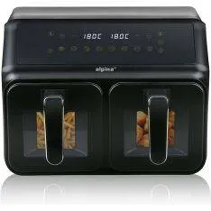 Alpina Dobbelt Airfryer 2 x 4 Liter – 1200 Watt - Med touchskærm