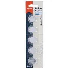 Grundig knapcellebatteri CR2025 / 150mAh - Pakke med 5 stk.