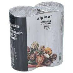 Alpina BBQ grillkurve i rustfrit stål  2-Pak - til grill, kulgrill og udendørs grill