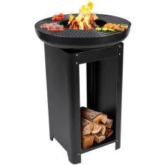 Alpina BBQ 3-i-1 Teppanyaki Grill & Bålfad - ø61 x 90 cm - Sort