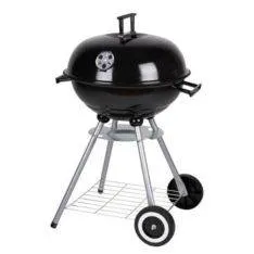 Alpina BBQ kuglegrill med låg og hjul Ø43x72cm - Sort