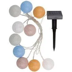 Arti Casa cotton balls lyskæde med solceller 4,2 meter - Varm hvid