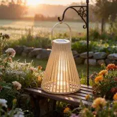 Arti Casa LED solcelle lanterne Ø20xH24cm - Beige