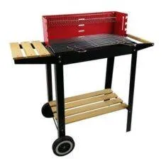 Alpina BBQ kulgrill 83x28x83cm m/hylder og hjul