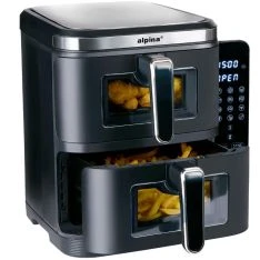 Alpina Dobbelt Airfryer XXL 11L / 2800W med LED display 