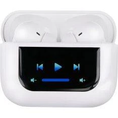 Grundig ANC Bluetooth Earbuds med LED display - Touch funktion & mikrofon - Hvid