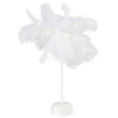 Grundig LED fjerlampe - H:30cm - Varm hvid