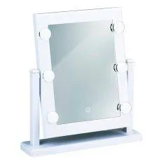 Makeup spejl 40cm med LED belysning - Med touch funktion - Hvid