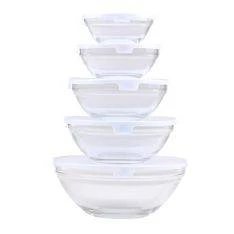 Alpina glasskåle med låg 130-900ml - Sæt med 5 stk.